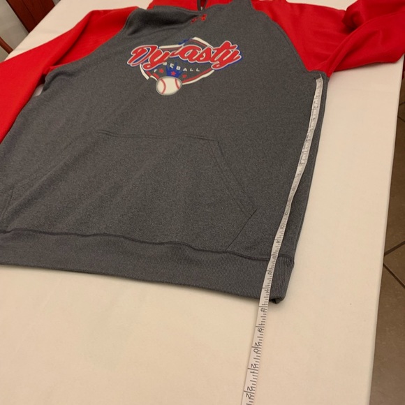 Dynasty Baseball Under Armor hoodie grey and red size XL/TG/EG - Picture 9 of 14